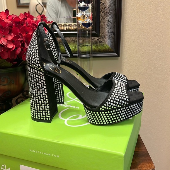 Sam Edelman Nellie Glitz Heels in Blacksue - Picture 5 of 17